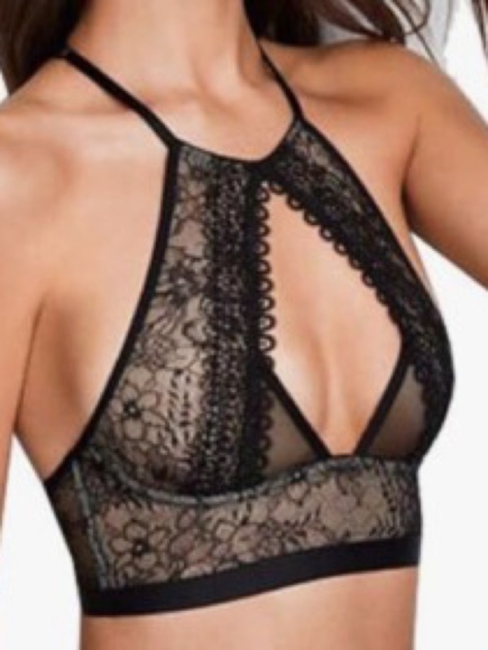 Victoria’s Secret very sexy black lace high neck bralette
